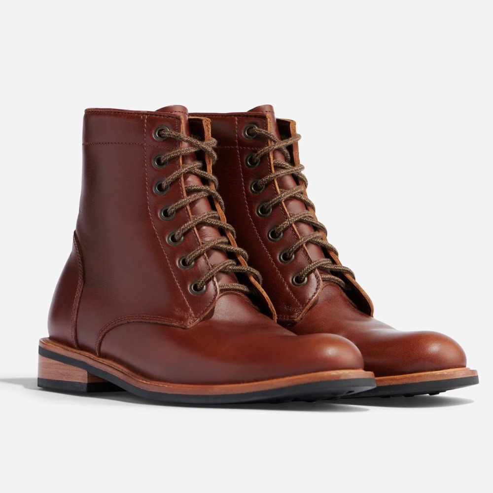 All-Weather Nisolo Leather Boot - Brandy - Size 8 Women’s